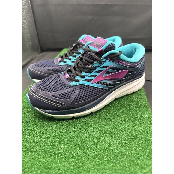 Size 10‎ Brooks Womens Addiction 13 Navy Running Sneakers Shoes - Picture 3 of 11